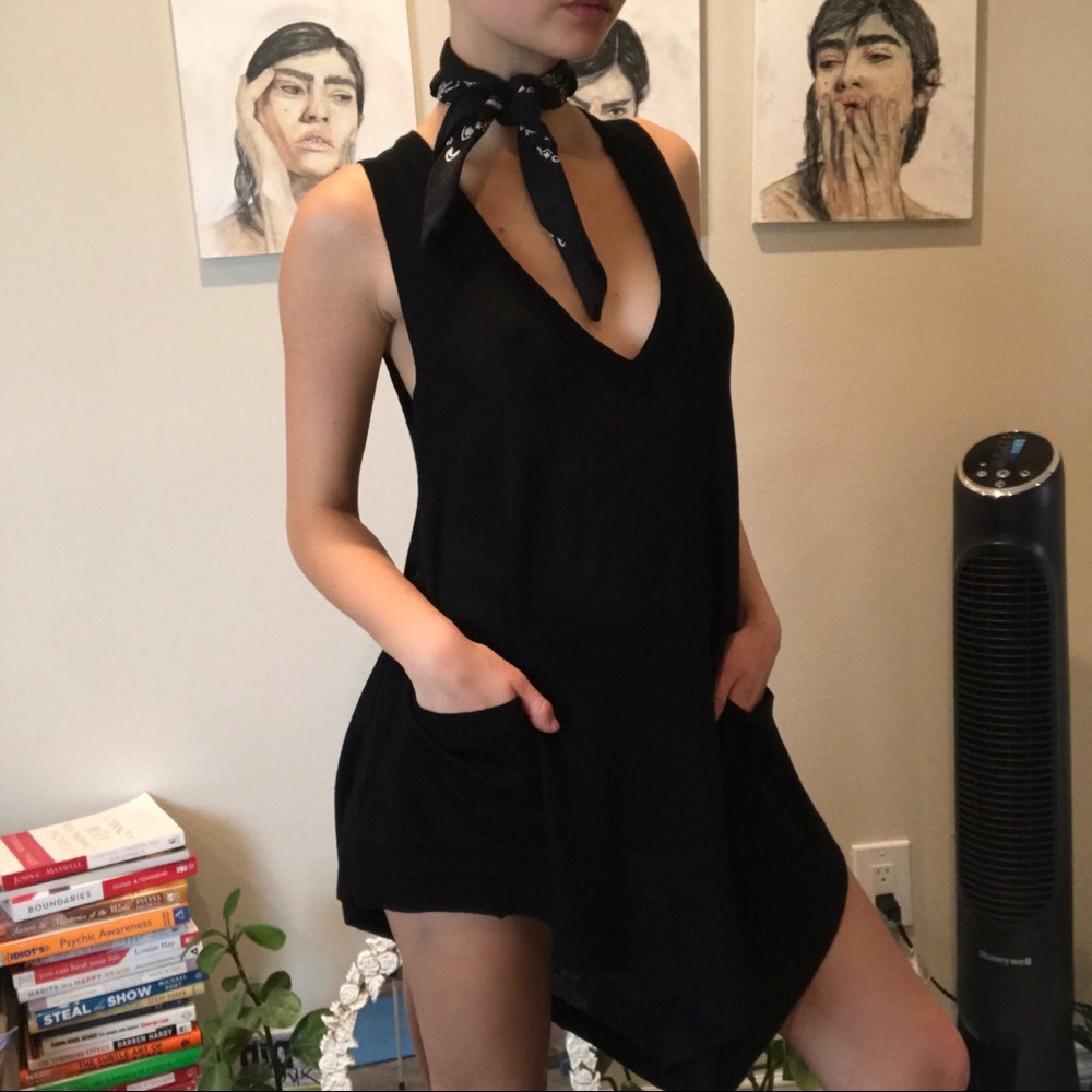 Black asymmetrical sweater